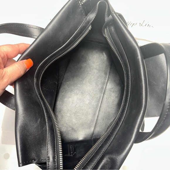 🐝🐝SOLD🐝🐝3.1 PHILLIP LIM Ames Patchwork Black Leather Flap Crossbody Bag - Picture 8 of 12